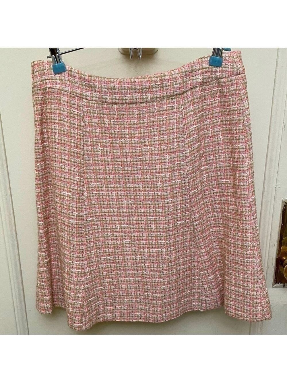 H&M Skirt Tweed Knit Pink White Green Size 8 Y2K - Picture 2 of 11
